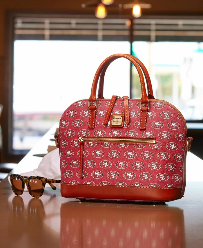 Dooney and Bourke Satchels NFL 49Ers Domed Zip Satchel 49ers 8211 WomenMen