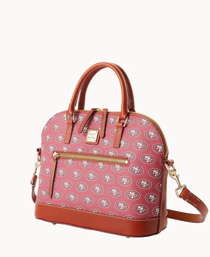Dooney and Bourke Satchels NFL 49Ers Domed Zip Satchel 49ers 8211 WomenMen