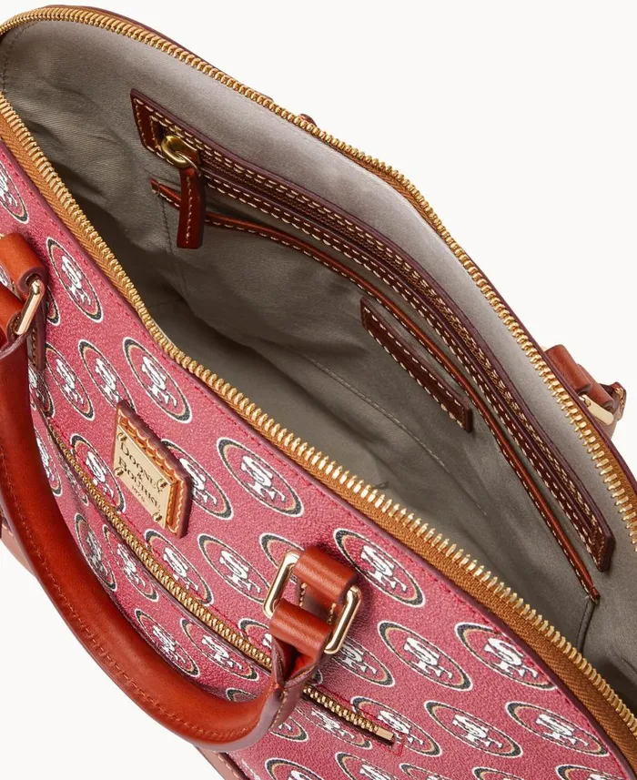 Dooney and Bourke Satchels NFL 49Ers Domed Zip Satchel 49ers 8211 WomenMen