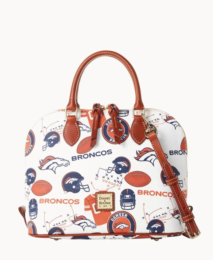Dooney and Bourke Satchels NFL Broncos Zip Zip Satchel Broncos 8211 WomenMen