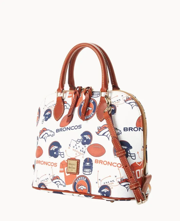 Dooney and Bourke Satchels NFL Broncos Zip Zip Satchel Broncos 8211 WomenMen
