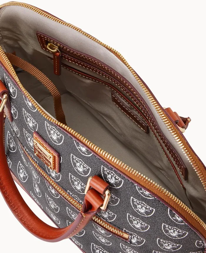 Dooney and Bourke Satchels NFL Raiders Domed Zip Satchel Raiders 8211 WomenMen Dooney and Bourke Satchels NFL Raiders Domed Zip Satchel Raiders 8211 WomenMen