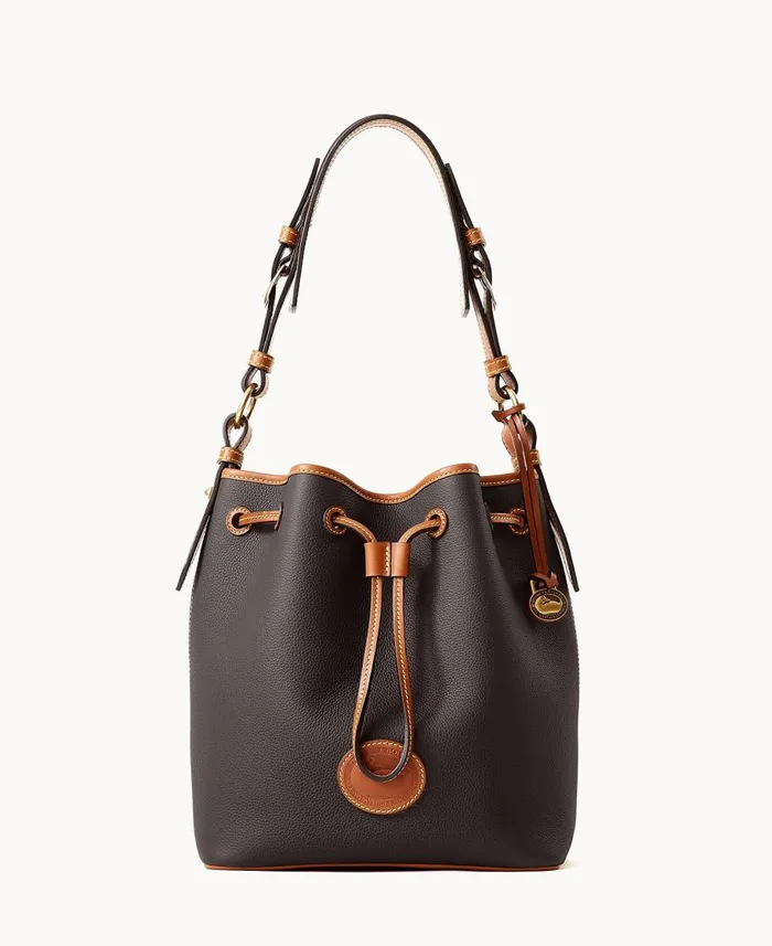 Dooney and Bourke Shoulder Bags All Weather Leather 30 Drawstring 25 Black 8211 WomenMen