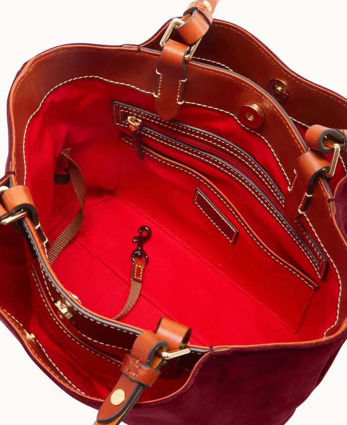 Dooney and Bourke Shoulder Bags Suede Small Flynn Wine 8211 WomenMen