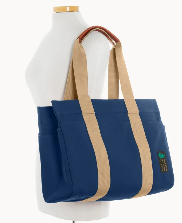 Dooney and Bourke Totes Canvas Tote 45 Navy 8211 WomenMen