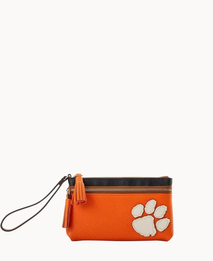 Dooney and Bourke Wallets Collegiate Clemson Double Zip Wristlet Clemson 8211 WomenMen Dooney and Bourke Wallets Collegiate Clemson Double Zip Wristlet Clemson 8211 WomenMen