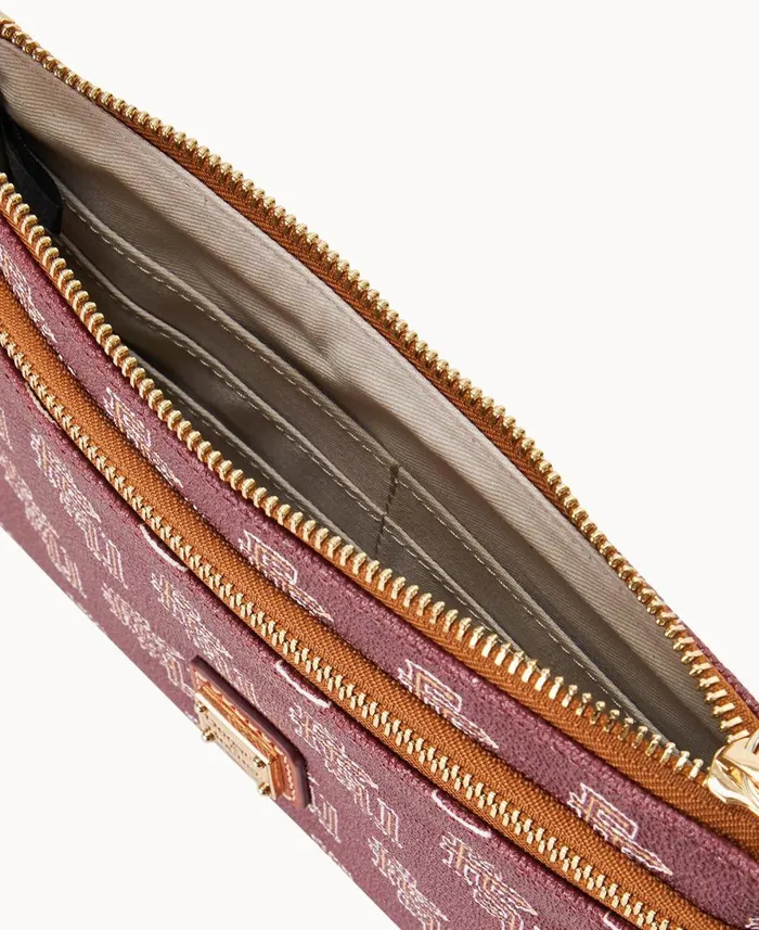 Dooney and Bourke Wallets Collegiate Florida State Double Zip Wristlet Florida State University 8211 WomenMen