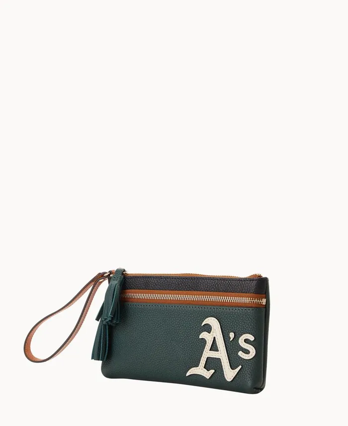Dooney and Bourke Wallets MLB Athletics Double Zip Wristlet Athletics 8211 WomenMen Dooney and Bourke Wallets MLB Athletics Double Zip Wristlet Athletics 8211 WomenMen