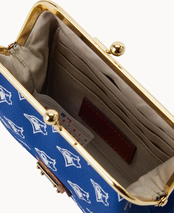 Dooney and Bourke Wallets MLB Blue Jays Large Framed Purse Blue Jays 8211 WomenMen