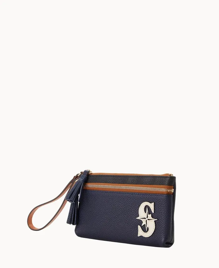 Dooney and Bourke Wallets MLB Mariners Double Zip Wristlet Mariners 8211 WomenMen Dooney and Bourke Wallets MLB Mariners Double Zip Wristlet Mariners 8211 WomenMen
