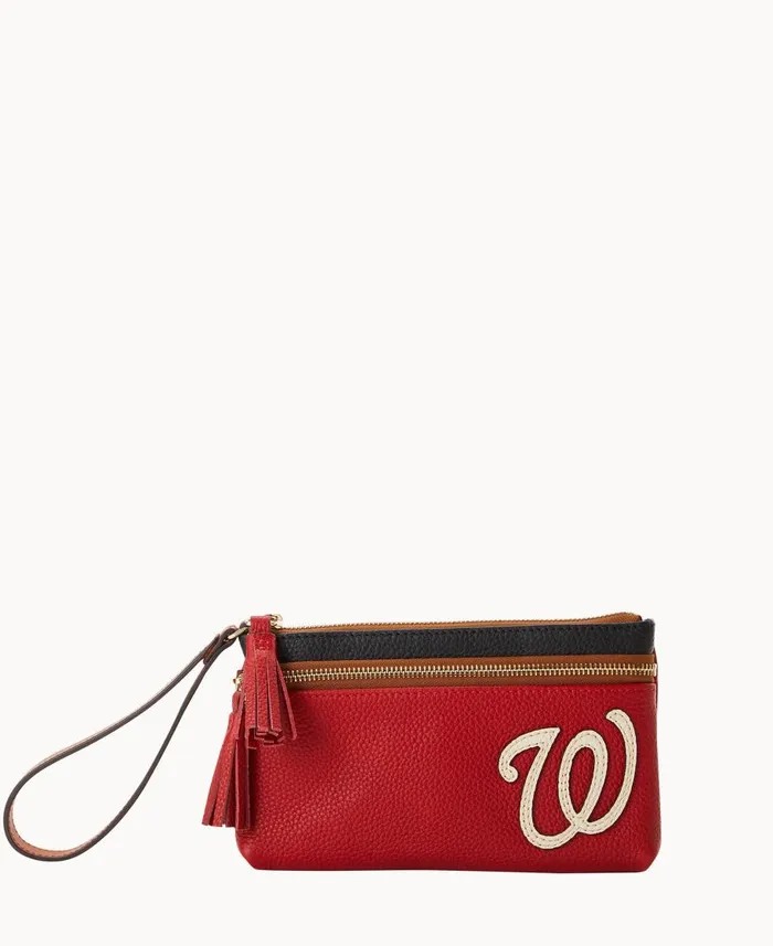 Dooney and Bourke Wallets MLB Nationals Double Zip Wristlet Nationals 8211 WomenMen Dooney and Bourke Wallets MLB Nationals Double Zip Wristlet Nationals 8211 WomenMen