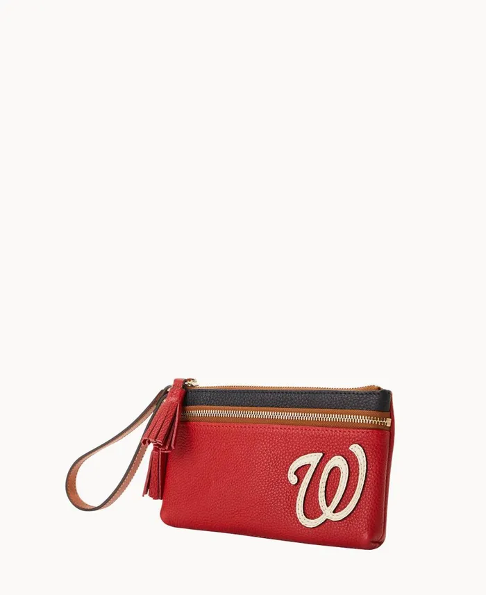 Dooney and Bourke Wallets MLB Nationals Double Zip Wristlet Nationals 8211 WomenMen Dooney and Bourke Wallets MLB Nationals Double Zip Wristlet Nationals 8211 WomenMen