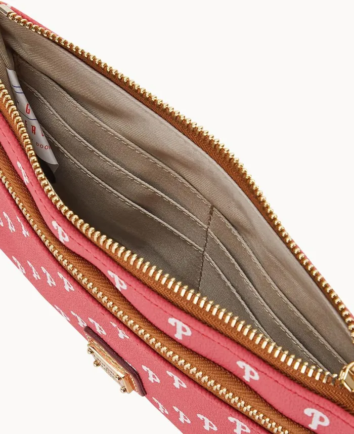 Dooney and Bourke Wallets MLB Phillies Double Zip Wristlet Phillies 8211 WomenMen Dooney and Bourke Wallets MLB Phillies Double Zip Wristlet Phillies 8211 WomenMen