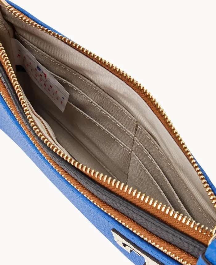 Dooney and Bourke Wallets MLB Rangers Double Zip Wristlet Rangers 8211 WomenMen