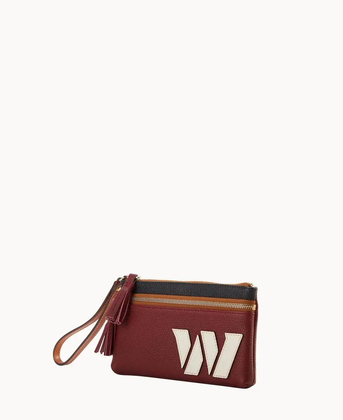 Dooney and Bourke Wallets NFL Commanders Double Zip Wristlet Commanders 8211 WomenMen