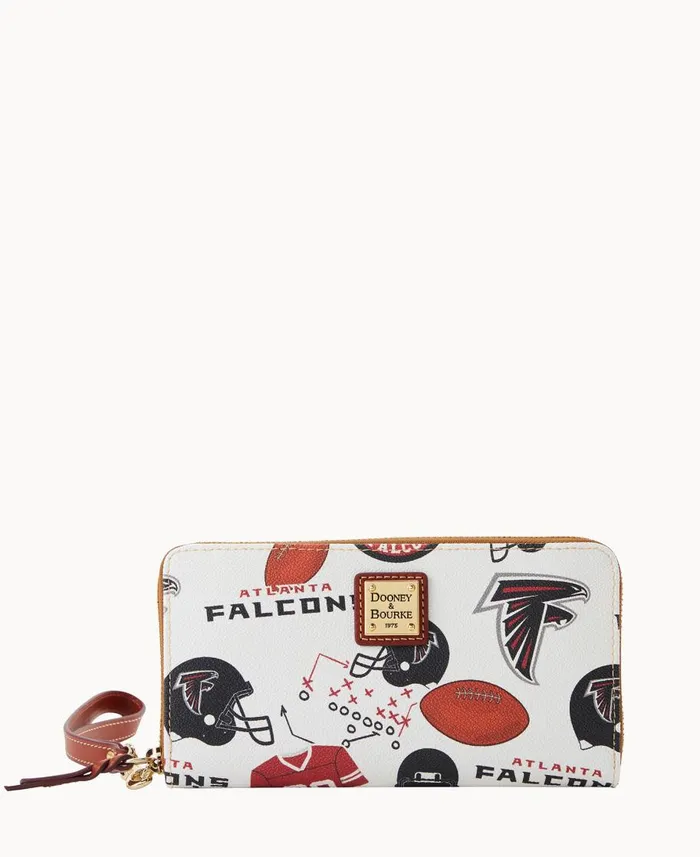 Dooney and Bourke Wallets NFL Falcons Large Zip Around Wristlet Falcons 8211 WomenMen Dooney and Bourke Wallets NFL Falcons Large Zip Around Wristlet Falcons 8211 WomenMen