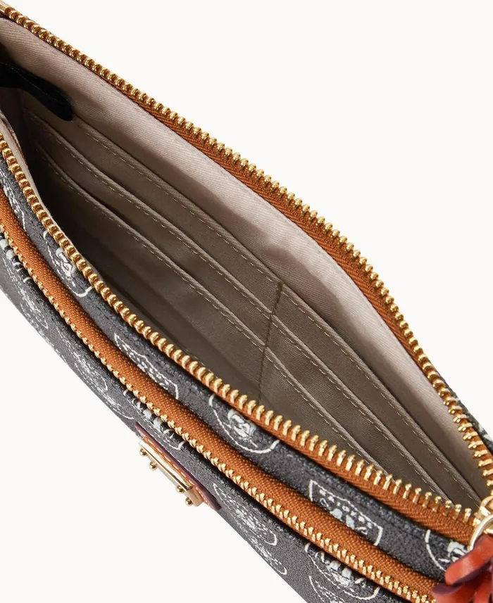 Dooney and Bourke Wallets NFL Raiders Double Zip Wristlet Las Vegas Raiders 8211 WomenMen Dooney and Bourke Wallets NFL Raiders Double Zip Wristlet Las Vegas Raiders 8211 WomenMen