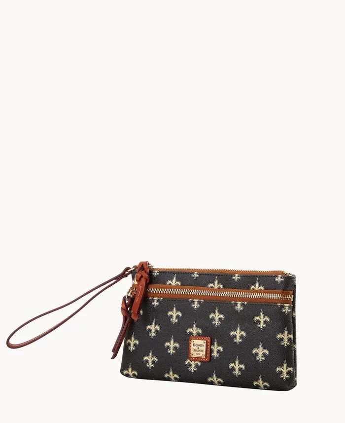 Dooney and Bourke Wallets NFL Saints Double Zip Wristlet Saints 8211 WomenMen Dooney and Bourke Wallets NFL Saints Double Zip Wristlet Saints 8211 WomenMen