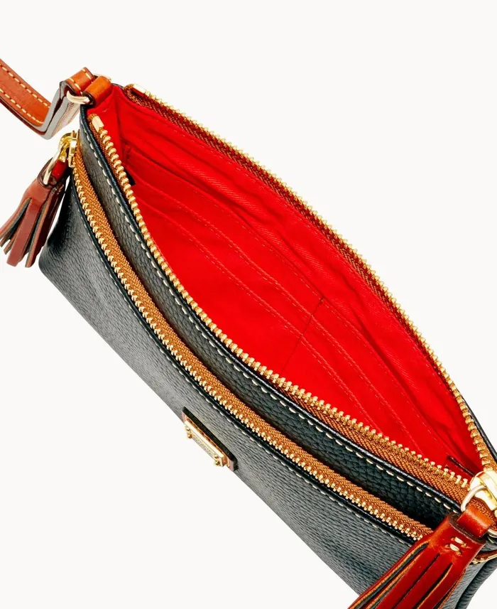 Dooney and Bourke Wallets Pebble Grain Double Zip Wristlet Black 8211 WomenMen Dooney and Bourke Wallets Pebble Grain Double Zip Wristlet Black 8211 WomenMen