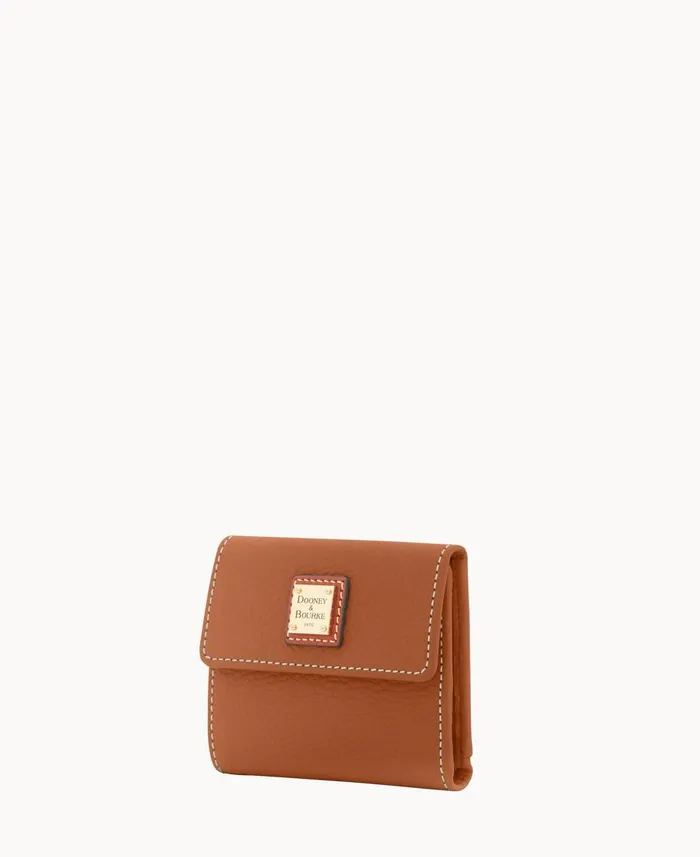 Dooney and Bourke Wallets Pebble Grain Small Flap Credit Card Wallet Caramel 8211 WomenMen Dooney and Bourke Wallets Pebble Grain Small Flap Credit Card Wallet Caramel 8211 WomenMen