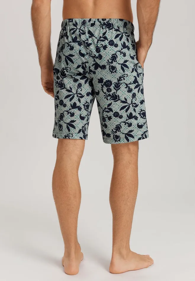 Drawstring Cotton Shorts Moonshine Tiles Men HANRO Pajama Bottoms