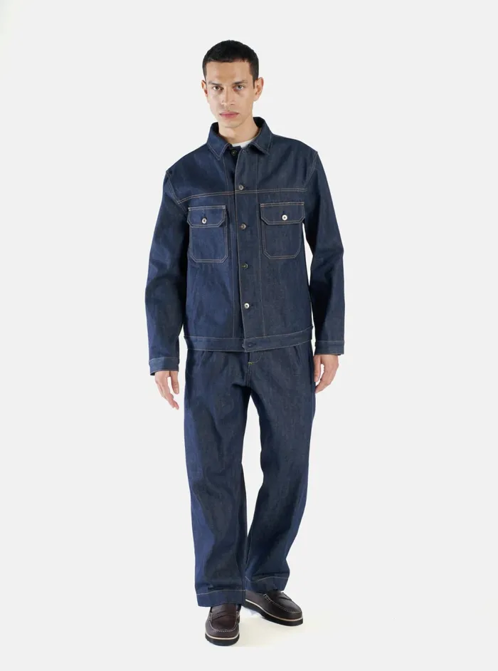 Duke Pant In Indigo 13oz Selvedge Denim Men Universal Works Trousers