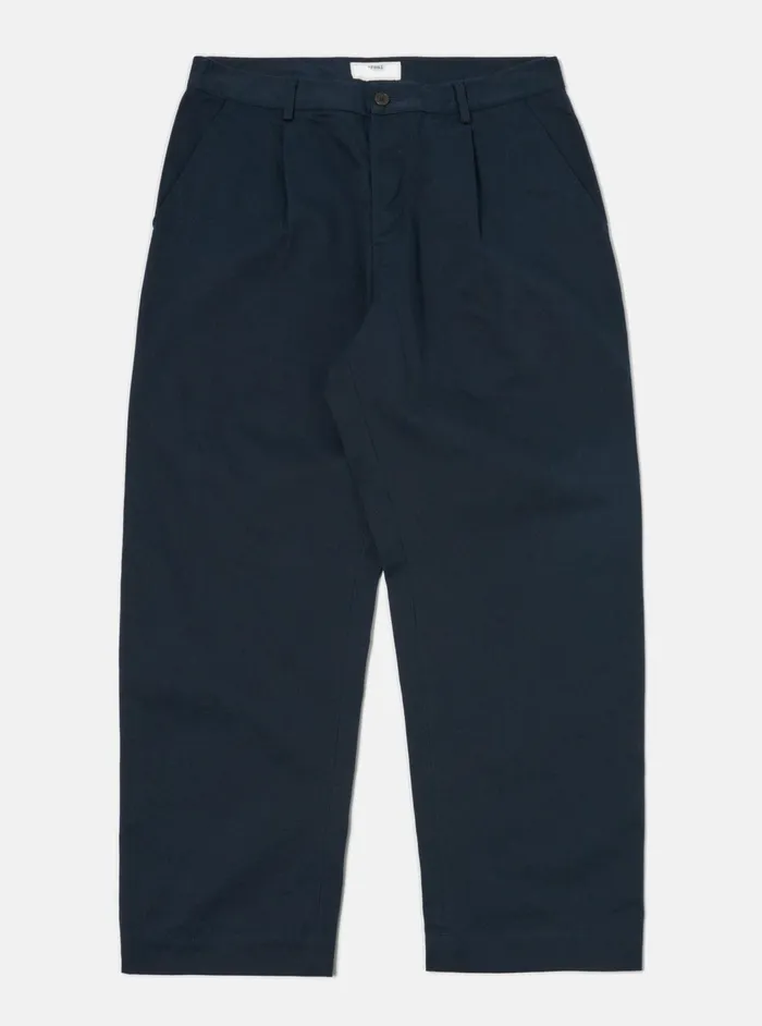 Duke Pant In Navy Twill Men Universal Works Trousers