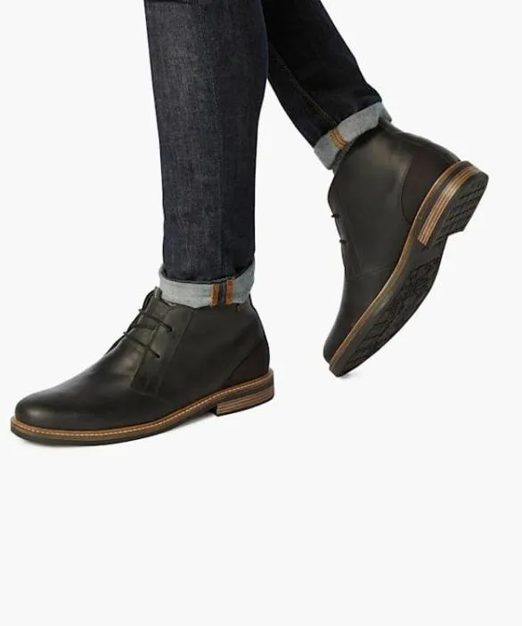 Dune London Black Boots Men Readhead Black Lace Up Chukka Boots Neutral