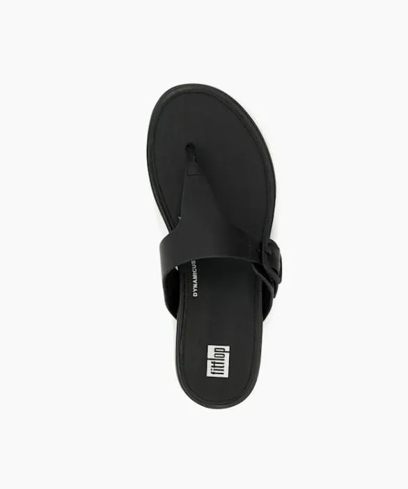 Dune London Black Sandals Women Gracie Rubber B Black BuckleDetail ToePost Sandals Black