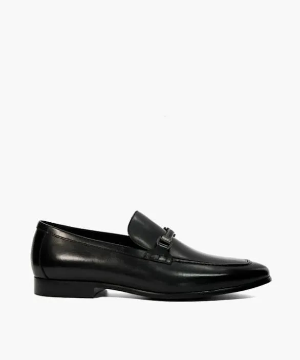 Dune London Black Shoes Men Scilly Black Leather Snaffle Trimmed Loafers Black Dune London Black Shoes Men Scilly Black Leather Snaffle Trimmed Loafers Black
