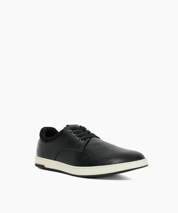 Dune London Black Shoes Men Tamsen Black LaceUp Trainers Black