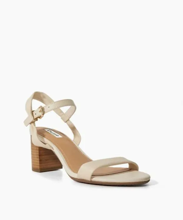 Dune London Block Heeled Sandals Women Jaliz Ecru Wide Fit Block Heel Sandals Neutral