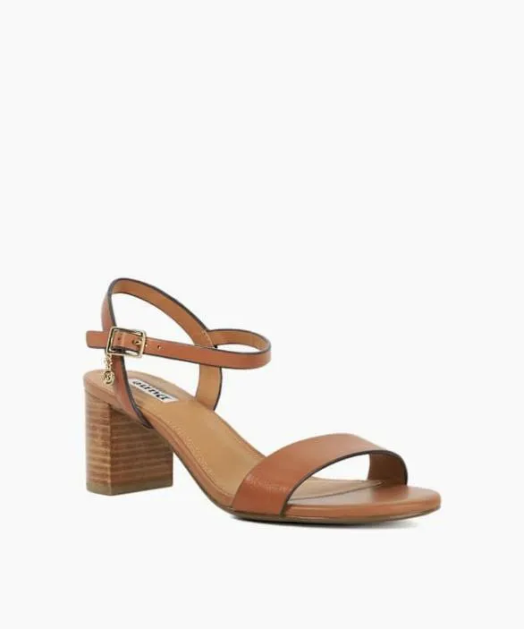 Dune London Block Heeled Sandals Women Jelly Tan Leather Block Heeled Sandals Brown