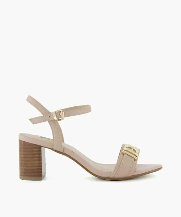 Dune London Block Heeled Sandals Women Jessie Blush Wide Fit BrandedBuckle Heeled Sandals Neutral Dune London Block Heeled Sandals Women Jessie Blush Wide Fit BrandedBuckle Heeled Sandals Neutral