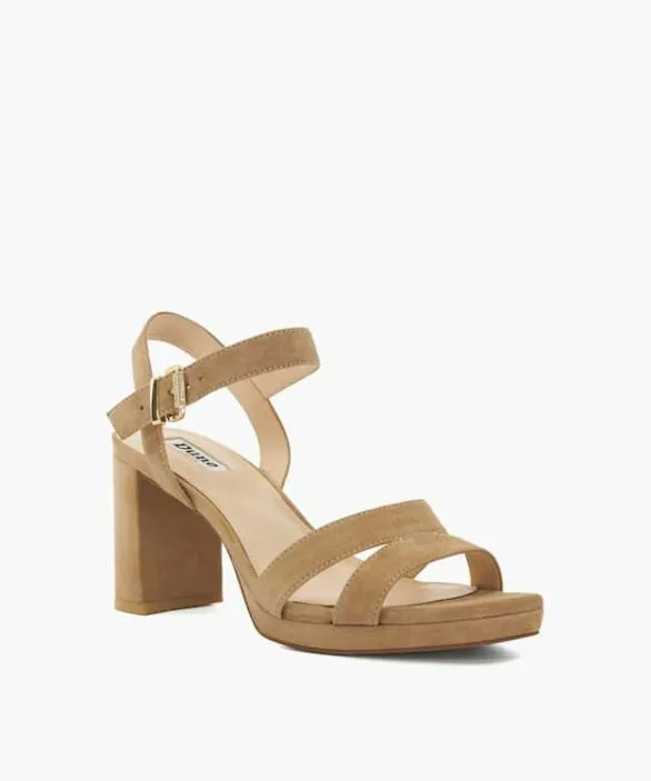 Dune London Block Heeled Sandals Women Manifesting Caramel Block Heel Sandals Neutral