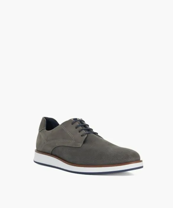 Dune London Casual Shoes Men Beko Grey Perforated Gibson Shoes Grey