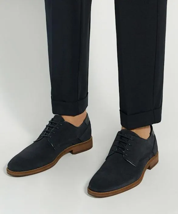 Dune London Casual Shoes Men Bridon Navy Laceup Gibson Blue