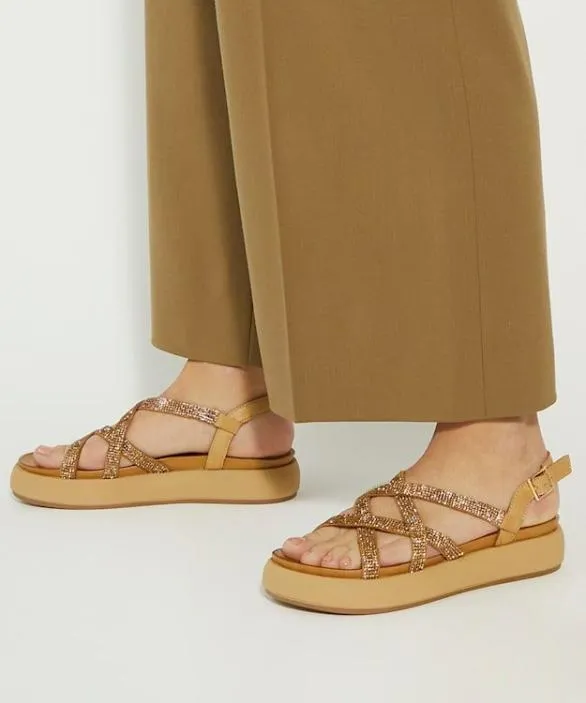 Dune London Chunky Sandals Women Ledge Camel Chunky Embellished Sandals Neutral