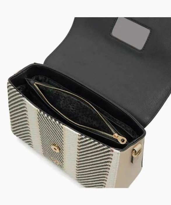 Dune London Handbags Women Dinibug Black White Top Handle Dune Bug Embellished Bag Blackwhite