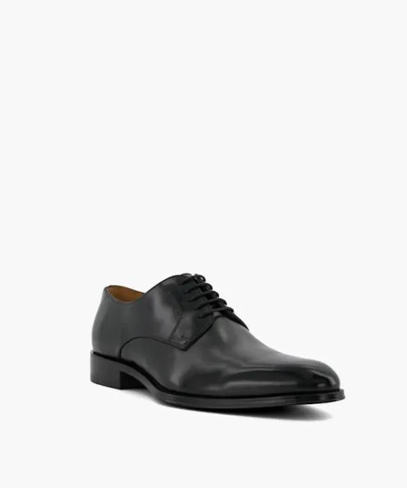 Dune London Leather Sole Shoes Men Salisbury Black Premium Leather Derby Shoes Brown Leather