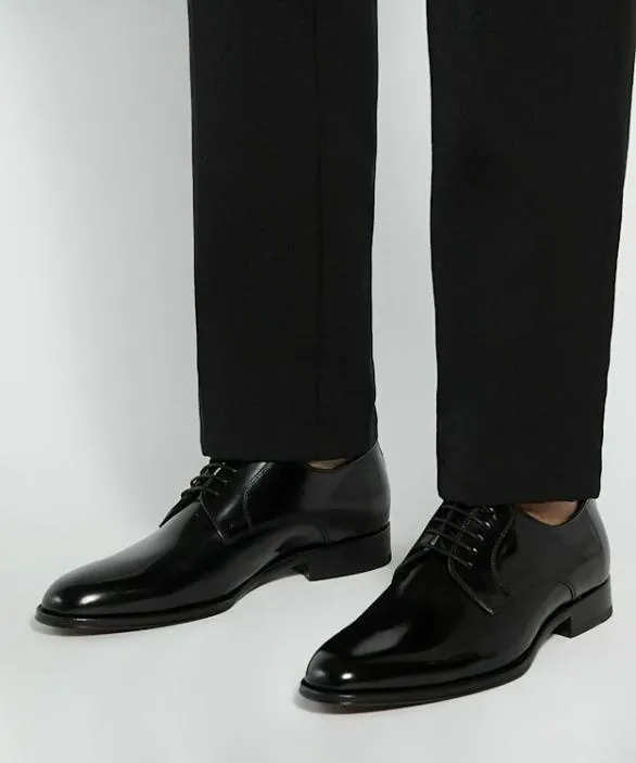 Dune London Leather Sole Shoes Men Salisbury Black Premium Leather Derby Shoes Brown Leather