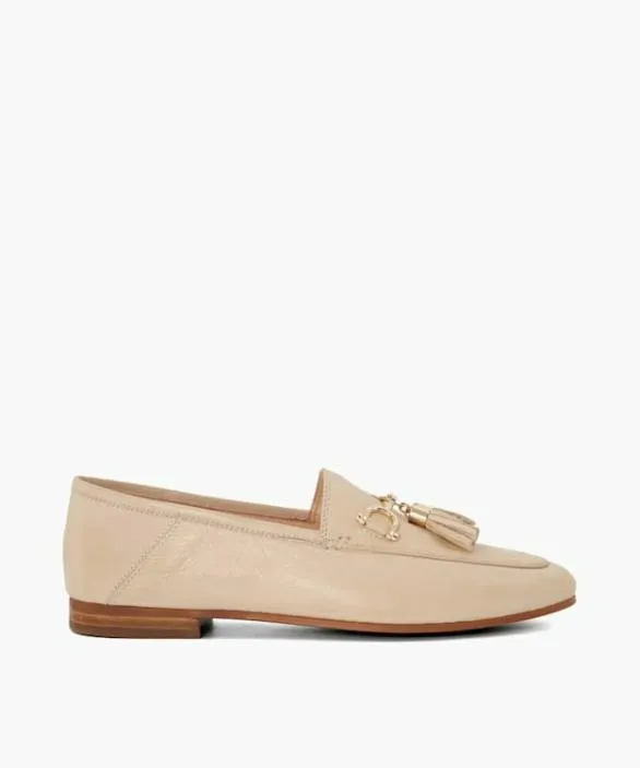 Dune London Loafers Women Graysons Ecru Tassel Trimmed Loafers Black