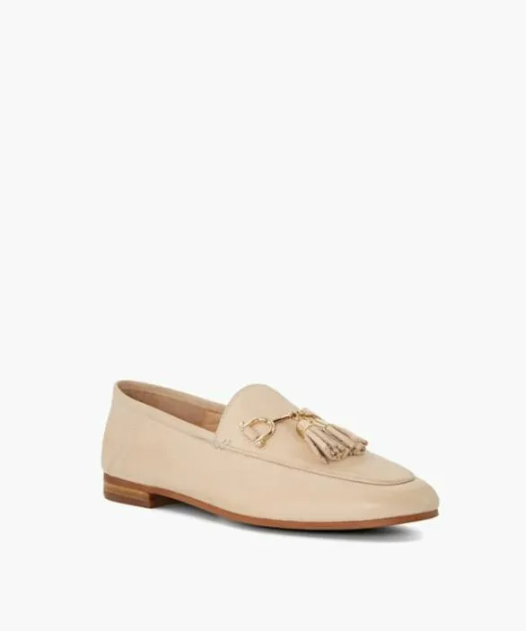 Dune London Loafers Women Graysons Ecru Tassel Trimmed Loafers Black