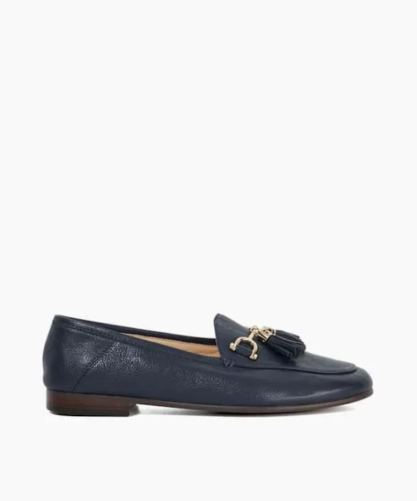 Dune London Loafers Women Greysons Navy Metal Trim Snaffle Loafers Blue