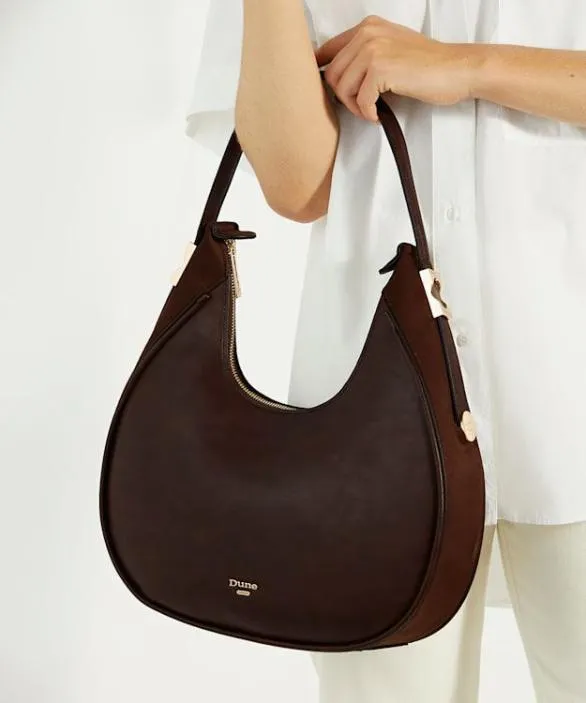 Dune London Shoulder Bags Women Dedicated Brown Scoop Shoulder Bag Brown