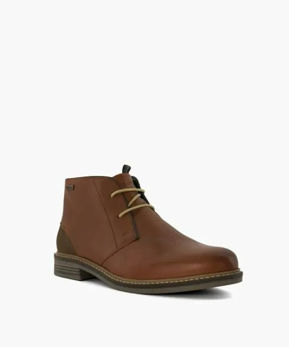 Dune London Smart Boots Men Readhead Tan Round Toe Chukka Boots Brown