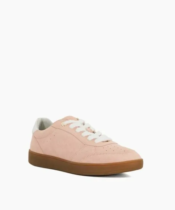 Dune London Trainers Women Electrolite Coral Suede LaceUp Trainers Pink