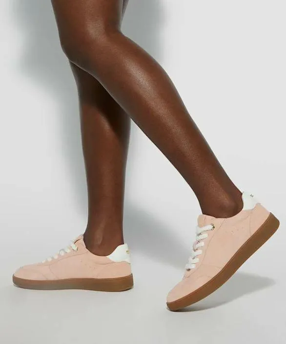 Dune London Trainers Women Electrolite Coral Suede LaceUp Trainers Pink