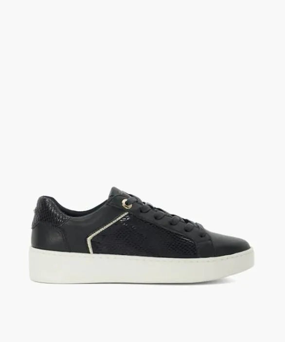 Dune London Trainers Women Elli Navy Lace Up Chunky Flatform Trainers Blue