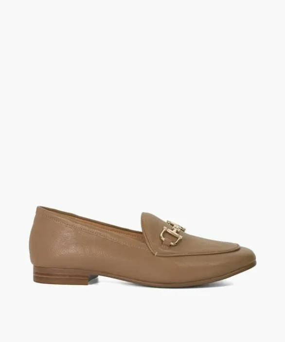 Dune London Wide Fit Shoes Women Glair Caramel Almond Toe Buckle Detail Loafers Neutral Dune London Wide Fit Shoes Women Glair Caramel Almond Toe Buckle Detail Loafers Neutral